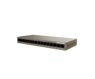 Tenda TEG1016M - 16-port Gigabit Ethernet Switch, 10/100/1000 Mbps, Fanless, Kov