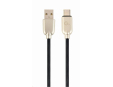 GEMBIRD Kabel USB 2.0 AM na Type-C kabel (AM/CM), 1m, pogumovaný, černý, blister, PREMIUM QUALITY