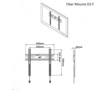 Levný kvalitní fixní držák Tv Fiber Mounts D2F