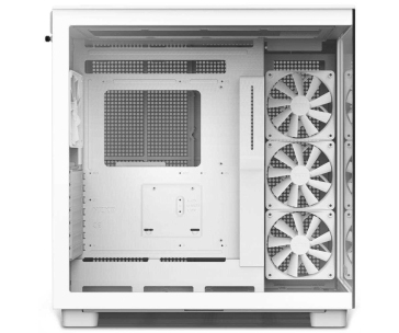 NZXT skříň H9 Flow dvoukomorová ATX / 4x120mm fan / až 10xfan / perforovaný top / proskl. bočnice, front / bílá