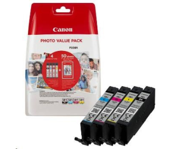 Canon CARTRIDGE CLI-581 BK/C/M/Y PHOTO VALUE pro PIXMA TS615x,625x,635x,815x, 825x ( 200 str.)