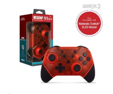 Armor3 NuChamp Wireless Controller for Nintendo Switch (Ruby Red)