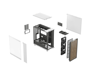 FRACTAL DESIGN North XL, Midi Tower, 1xUSB-C 3.2 Gen 2x2, 2xUSB 3.0, 4x 140mm Fan, Bílá