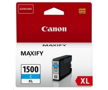 Canon CARTRIDGE PGI-1500XL C azurová pro Maxify MB2050, MB2150, MB2350, MB2750 a MB2755 (1020 str.)