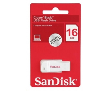 SanDisk Flash Disk 16GB Cruzer Blade, USB 2.0, bílá