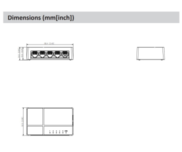 Dahua PFS3005-5GT-L-V2, Ethernet Switch, 5 Portů, Desktop, Gigabit