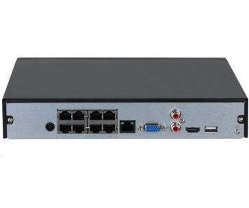 Dahua NVR2108HS-8P-4KS3, NVR, 8× IP, 12Mpx, 144Mbps, H.265+, 1× HDD, HDMI, VGA, 1× LAN, 8× PoE, SMD+