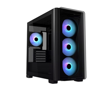 ASUS case A23 PLUS TG ARGB, Mini Tower, průhledná bočnice, 4x120mm ARGB Fan, černá