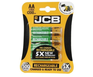 JCB RTU NiMH AA/R06, min.1200mAh, přednabitá, blistr 4 ks