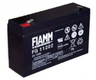 Baterie - Fiamm FG11202 (6V/12,0Ah - Faston 250), životnost 5let