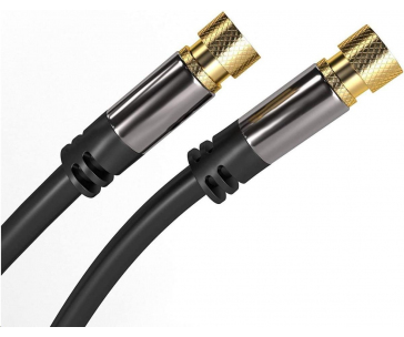 PREMIUMCORD kabel, satelitní anténní F male - F male (135 dB) 4x stíněný 3m