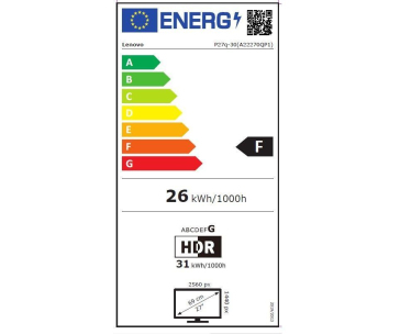 LENOVO LCD P27q-30 - 27",IPS,matný,16:9,2560x1440,178/178,4ms,350cd/m2,1000:1,HDMI,DP,USB Hub,VESA,Pivot