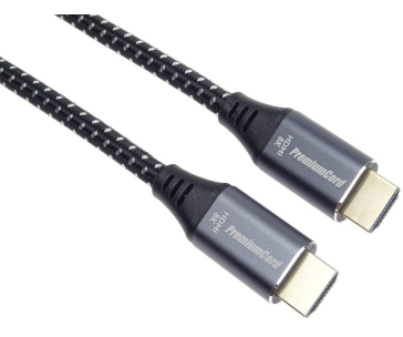 PREMIUMCORD Kabel HDMI 2.1 High Speed + Ethernet kabel 8K@60Hz, zlacené konektory, 1,5m