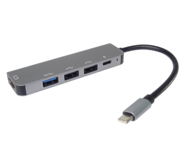 PremiumCord Adaptér USB-C na HDMI + USB3.0 + 2x USB2.0 + PD(power delivery)