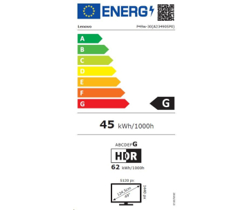 LENOVO LCD P49w-30 - 49”,IPS,matný,16:9,5120x1440,60Hz,4ms/6ms,350cd/m2,2000:1,HDMI,DP,USB-C,ThB,RJ45,USBHub,Pivot,VESA