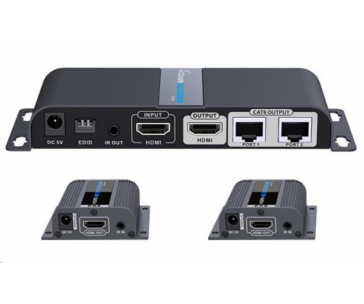 PREMIUMCORD HDMI 1-2 splitter+extender po CAT6/6a/7, FULL HD, 3D