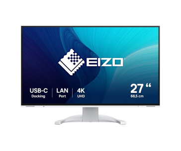 EIZO MT 27" EV2740X-WT FlexScan, IPS, 3840x2160, 350nit, 2000:1, 14ms, DisplayPort, 2xHDMI, USB-C, USB, Repro, Bílý