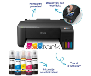 EPSON tiskárna ink EcoTank L1270, 5760x1440dpi, A4, 33ppm, USB, Wi-Fi