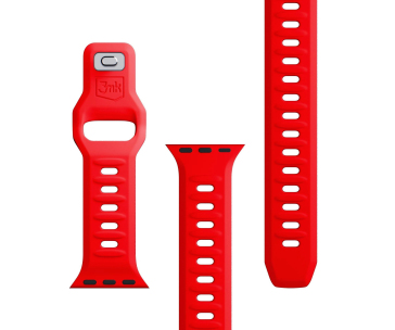 3mk Silicone Watch Strap pro Apple 42/44/45/49 mm Red