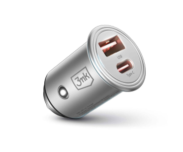 3mk nabíječka do auta - Hyper Car Charger 45W, 1x USB + 1x USB-C (PD)