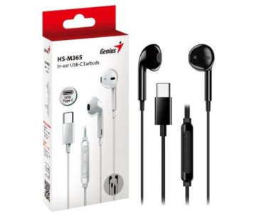 GENIUS sluchátka HS-M365 headset, mikrofon, USB-C, černá