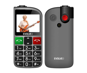 EVOLVEO Mobilní telefon pro seniory s nabíjecím stojánkem EasyPhone FL, stříbrná