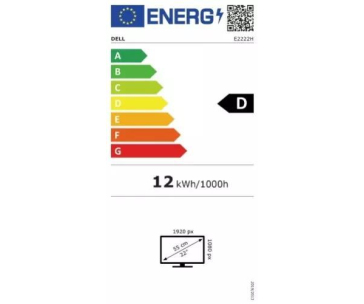 DELL LCD E2222H - 21.45"/VA/LED/FHD/1920 x 1080/16:9/60Hz/10ms/3000:1/250 cd/m2/VGA/DP/VESA/3YNBD (210-AZZF)