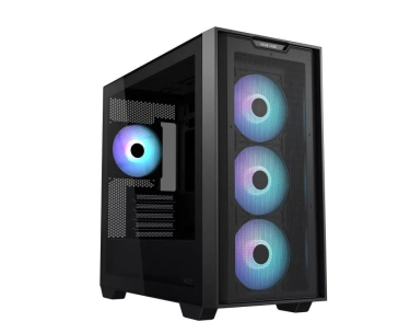 ASUS case A21 PLUS, Mini Tower, průhledná bočnice, 4x 120mm ARGB Fan, černá