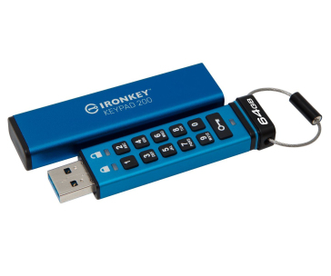 Kingston Flash Disk IronKey 64GB Keypad 200 encrypted USB flash drive