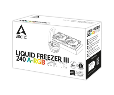 ARCTIC Vodní chladič Liquid Freezer III 240 ARGB, 2x120mm, AM5, LGA1851, bílá