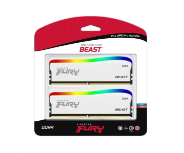 KINGSTON DIMM DDR4 32GB (Kit of 2) 3200MT/s CL16 FURY Beast Bílá RGB SE