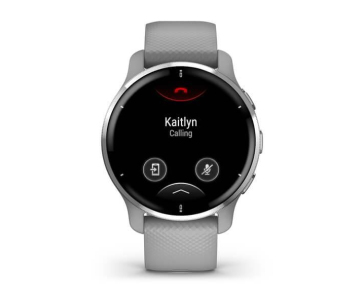 Garmin Venu 2 Plus, nerezová luneta Silver, pouzdro Gray, silikonový řemínek, EU