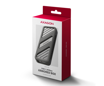 AXAGON EEM2-20G, USB-C 20Gbps - M.2 NVMe SSD kovový ARMORED box