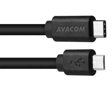 AVACOM datový a nabíjecí kabel USB Type-C - Micro USB, 100cm, černá