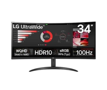 LG MT VA LED 34" 34WR50QK - VA panel, 3440x1440, 2xHDMI, DP, zakriven