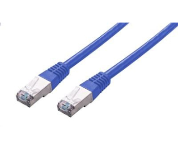 C-TECH kabel patchcord Cat5e, FTP, modrý, 0,25m