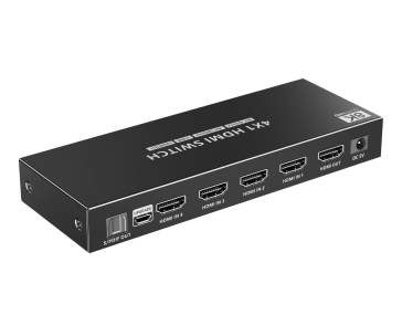 PremiumCord HDMI switch 4:1 s podporou rozlišení 8K@60Hz,4K@120Hz, 1080P, HDR, s dálkovým ovladačem