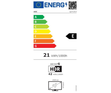 BAZAR - AOC MT IPS LCD WLED 27" Q27U3CV - IPS QUANTUM DOT COLOR, 2560x1440, HDMI, DP, USB-C,  RJ45, pivot, posk obal