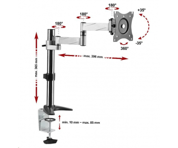 Krásný kancelářský držák na monitor Fiber Novelty F70