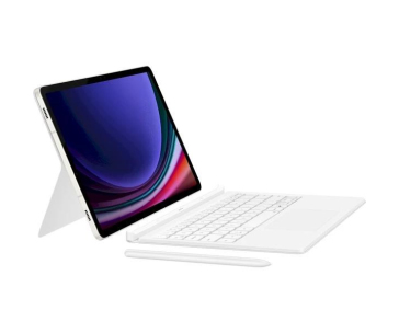 Samsung pouzdro s klávesnicí EF-DX725UWE pro Galaxy Tab S9/S9 FE, bílá