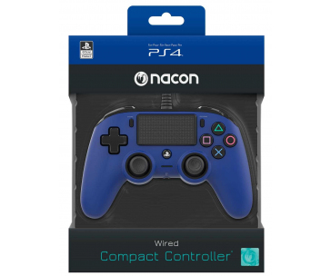 Nacon Wired Compact Controller - ovladač pro PlayStation 4 - modrý