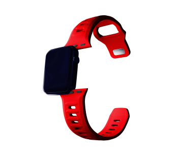 3mk Silicone Watch Strap pro Apple 42/44/45/49 mm Red