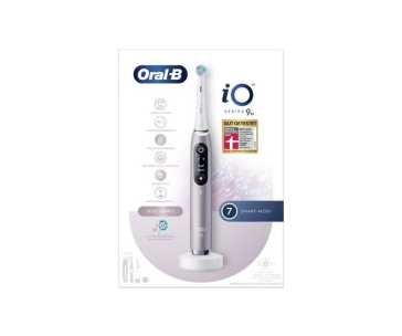 Oral-B iO Series 9N elektrický zubní kartáček, OLED displej, časovač, 7 režimů, AI, 3D, 3D model čištění, Rose Quartz