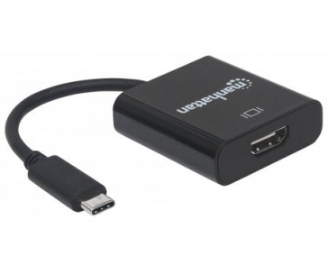 MANHATTAN převodník z USB 3.1 na HDMI (Type-C Male to HDMI Female, Black) PC / Apple MacBook