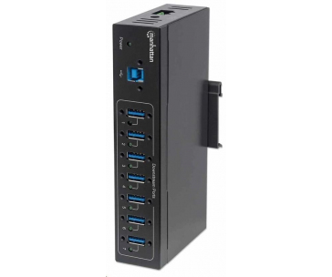 Manhattan hub, 7-portů, USB 3.0 Type-A, černá