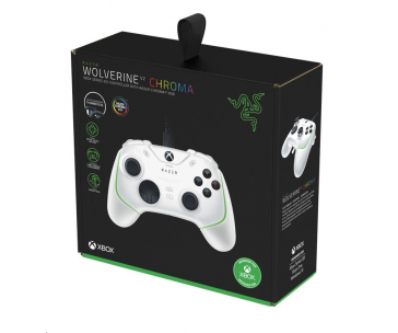 RAZER herní ovladač Wolverine V2 Chroma White, Xbox Series X|S Controller with Razer Chroma™ RGB