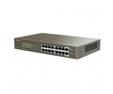 Tenda TEG1116P-16-150W - PoE AT Switch 135Watt, 16xRJ45 Switch s 16x 10/100/1000 Mbps PoE, Fanless, Kov