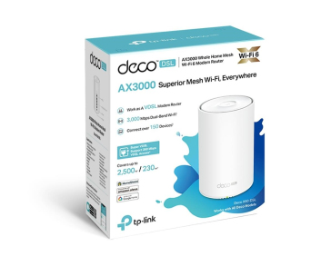 TP-Link Deco X50-DSL WiFi6 Mesh (AX3000,2,4GHz/5GHz,4xGbELAN/WAN,1xDSL Port (VDSL2/ADSL2+/ADSL2/ADSL)