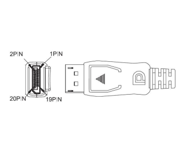 PremiumCord přípojný kabel DisplayPort M/M 1m