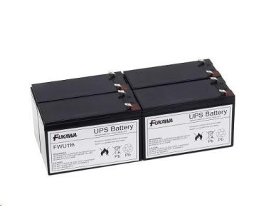 Baterie - FUKAWA FWU-116 sada baterií za APCRBC116 (12V/9Ah, 4ks)